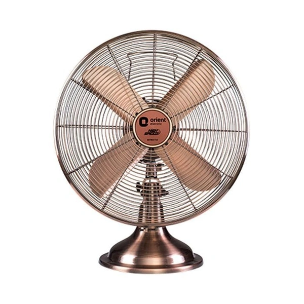 Orient Electric Aluminium Retro Relic Desk Table Fan ( 300 MM) - 300mm, Antique Brass