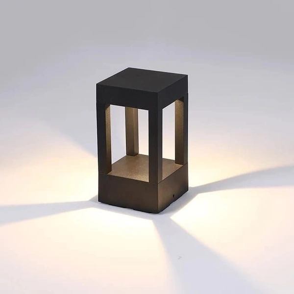 Simple Aluminum Column Lamp Solar Outdoor Waterproof Terrace Landscape Street Lamp European Fence Residential Courtyard