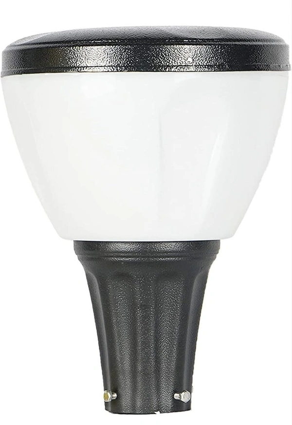 DELAMPS JUGNU Black/Milky Aluminium Casting Waterproof GATE Light for Home,Garden,Boundary Wall,Pillar,Lawn,Terrace,Corridor (B22 Holder) - (Pack of 1)