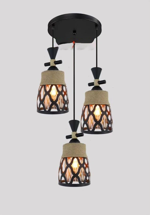 Linear Cluster Pendant Celling Hanging Light Rope Light Chandelier for Ceiling Surface, Café, Restaurant, Hallway, Kitchen, Over The Dining Table Bulb Not Included