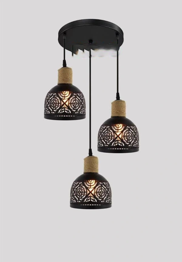 BEAUTIFUL Black Antique Hut Design Hanging Ceiling Pendant Light Lamp Sconce for Dining Room, Bedroom, Living Room Decor