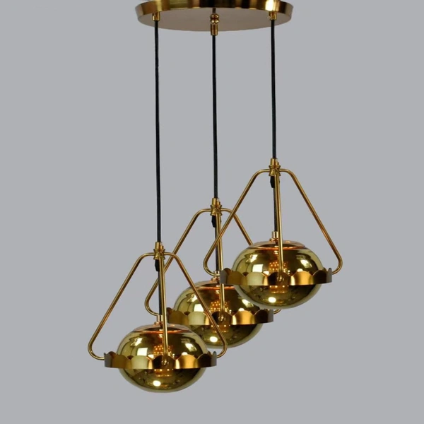 DELAMPS Eye Drop Pendant Lighting Brass Finished Modern Style Kitchen Island Lighting,One Light Smoke Glass Globe Pendant Light for Indoor Hanging Light Fixture,Adjustable Length Lamp for Dinning Room With LED BULB