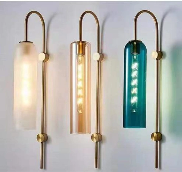 DELAMPS Designer Sunset Glass Wall Light for Living Room Bedroom Office Home Wall Decoration Light (Grey)