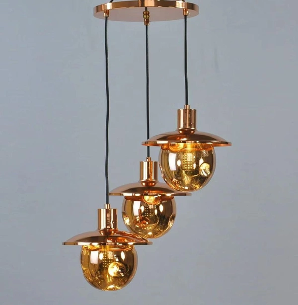 DELAMPS Decorative Hanging Lamp/Pendant Lamp/Ceiling Light to Décor Home/Living Room/Bedroom/Office/Dining/Cafe/Restaurants, Doom Glass, Luster