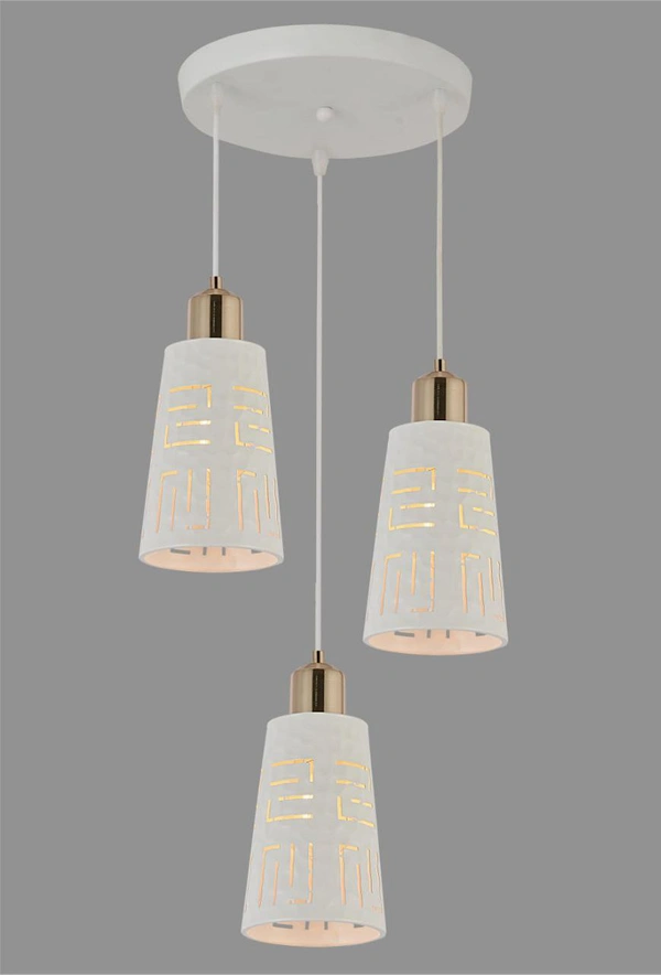 DELAMPS Chandelier Home, Living Room, Indoor Outdoor Jhumar| Wall Hangings| Balcony | Home Decor Items Stylish| Diwali Decoration Items for Home Decor - Pack of 1 (VLT_HL_107/3L)