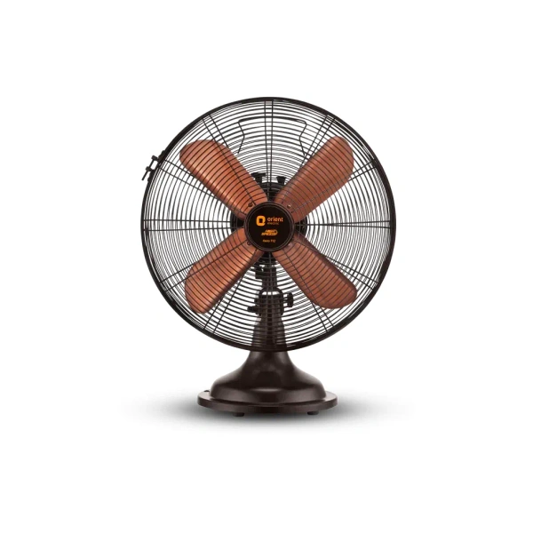 Orient Electric RETRO T12 RUBBED BRONZE 400 mm 4 Blade Table Fan (Rubbed Bronze, Pack of 1) - 300mm, Hairy Heath