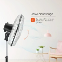 Orient Electric Tornado-II 450mm 450 mm Anti Dust 3 Blade Pedestal Fan - 450mm, Gunmetal