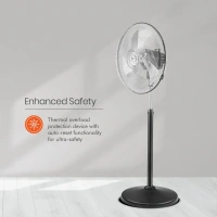 Orient Electric Tornado-II 450mm 450 mm Anti Dust 3 Blade Pedestal Fan - 450mm, Gunmetal