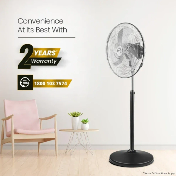 Orient Electric Tornado-II 450mm 450 mm Anti Dust 3 Blade Pedestal Fan - 450mm, Gunmetal