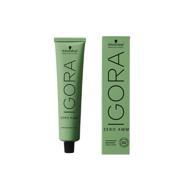 Schwarzkopf Professional 4-0 Medium Brown Natural IGORA ZERO AMM Ammonia-Free Tube 60gm| Permanent Hair Color & 100% Grey Coverage | Phytolipid Technology