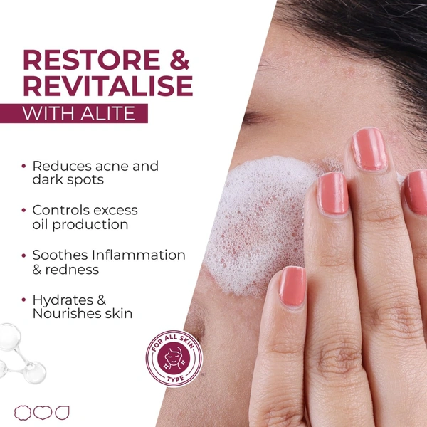 Alite Anti Acne Soap 75g | Fights Body Acne with Instant Microbial Action | Controls Excess Oil & Sebum | Deep Cleansing & Purifying Soap for Clear Skin