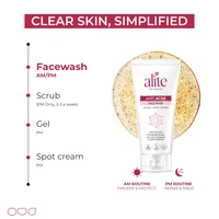 Alite Anti-Acne Face Wash 70g with Encapsulated Charcoal for Oily to Normal Skin | Detoxifies Pores | Daily Use Unisex Face Wash | Acne Control