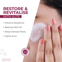 Alite Foaming Face Wash 60ml with 1% Salicylic Acid | Deep Cleansing & Illuminating Face Wash | Clears Active Acne & Clogged Pores | For Women & Men