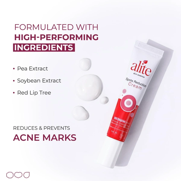 Alite Spots Reduction Cream 15g | Eliminates Dark Spots & Pigmentation | Brightens & Evens Skin Tone | Repairs Cells & Minimizes Pores | Probiotic Formula