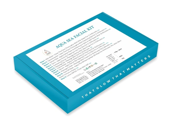 Ayress Ayres Professional All About Aqua Sea Monodose Brightening Facial Kit | Radiance & Glow | Clarifies & Detoxifies Skin | Deep Hydration | Firms & Revitalizes