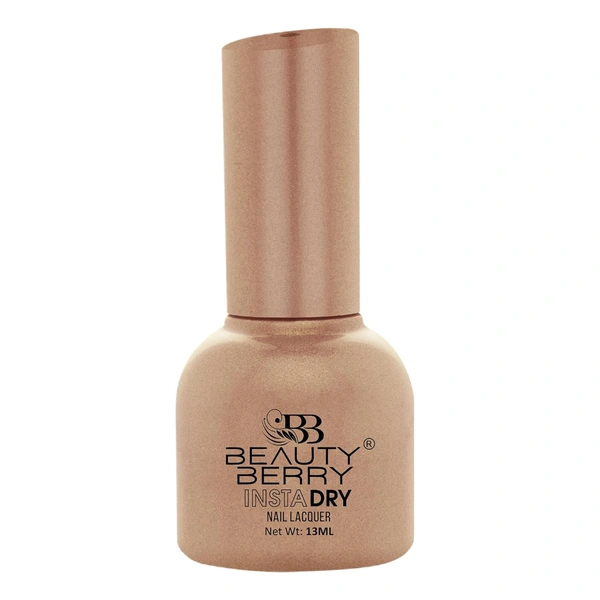 Beauty Berry Insta Dry Nail Lacquer Champaigne 72 - 13ml | Quick-Dry & Long-Lasting | High Shine & Smooth Application | Neutral champagne shade adds a touch of elegance
