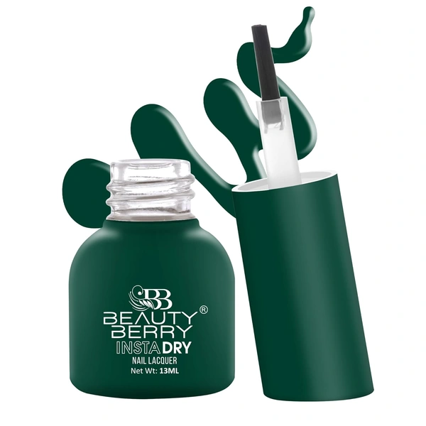 Beauty Berry Insta Dry Nail Lacquer Last Leaf 66 - 13ml | Quick-Dry & Long-Lasting | High Shine & Smooth Application | Effortless Manicures
