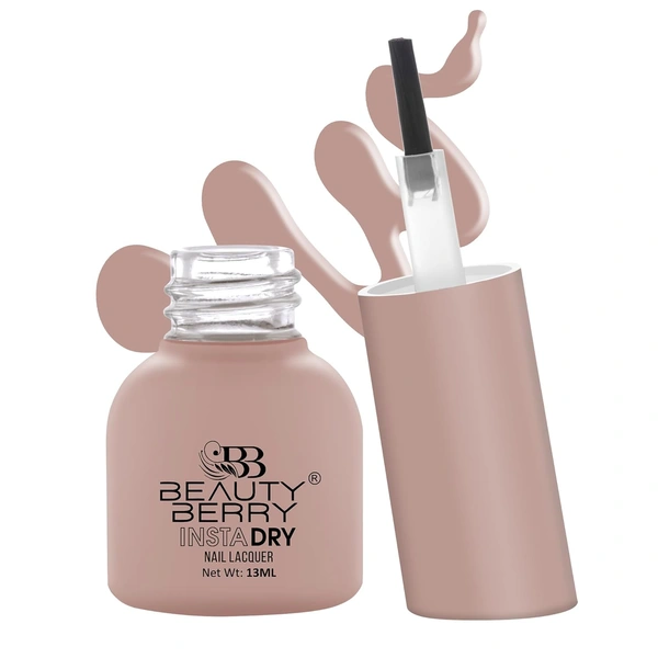 Beauty Berry Insta Dry Nail Lacquer Pink Breathe 65 - 13ml | Quick-Dry & Long-Lasting | High Shine & Smooth Application | Salon-Quality Nails in Minutes