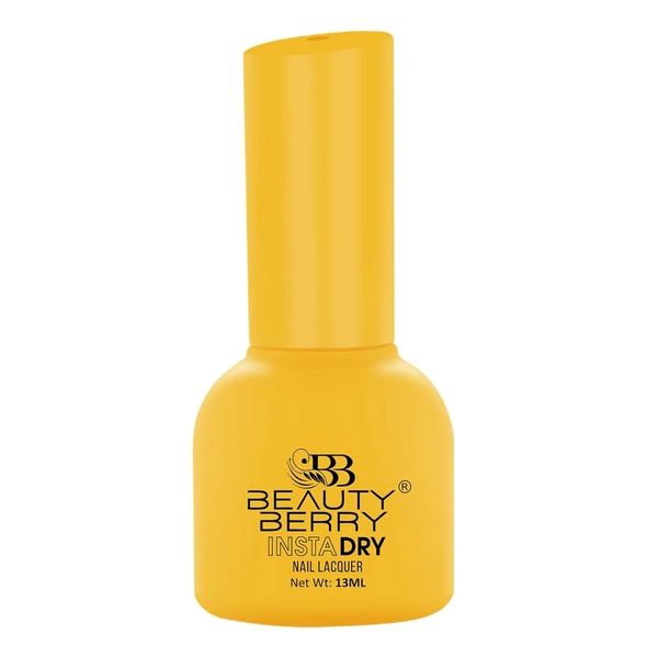Beauty Berry Insta Dry Nail Lacquer Sunshine 07 - 13ml | Quick-Dry & Long-Lasting | High Shine & Smooth Application | Vibrant Yellow Shade for Radiant Nails?
