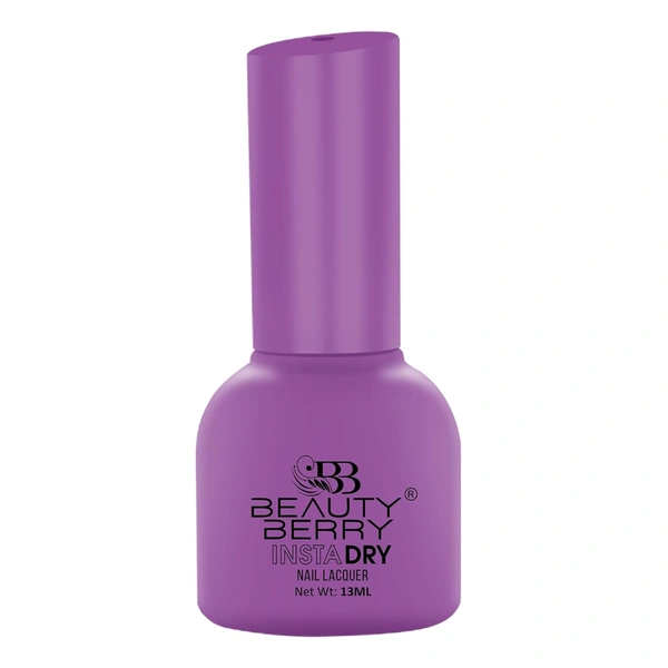 Beauty Berry Insta Dry Nail Lacquer Voilet Vow 28 - 13ml | Quick-Dry & Long-Lasting | High Shine & Smooth Application | Elegant Violet Shade for Sophisticated Nails