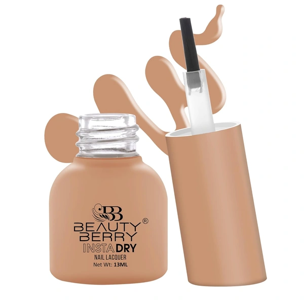 Beauty Berry Insta Dry Nail Lacquer Whimsy 51 - 13ml | Quick-Dry & Long-Lasting | High Shine & Smooth Application | Playful Pink Shade for Elegant Nails