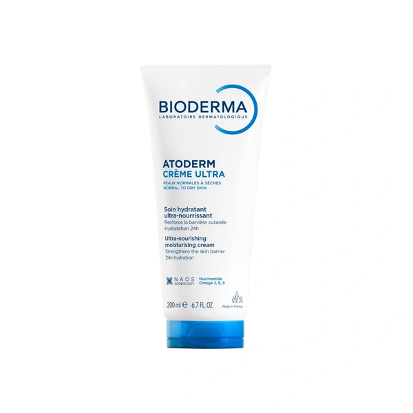 Bioderma Atoderm Cr�me Ultra-Nourishing Moisturizer 200ml | For Normal to Sensitive Dry Skin | Deep Hydration & Skin Barrier Repair | Face & Body Cream