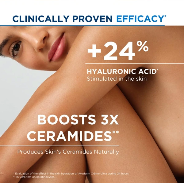 Bioderma Atoderm Cr�me Ultra-Nourishing Moisturizer 200ml | For Normal to Sensitive Dry Skin | Deep Hydration & Skin Barrier Repair | Face & Body Cream