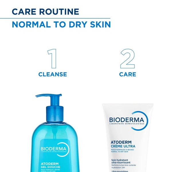 Bioderma Atoderm Cr�me Ultra-Nourishing Moisturizer 200ml | For Normal to Sensitive Dry Skin | Deep Hydration & Skin Barrier Repair | Face & Body Cream