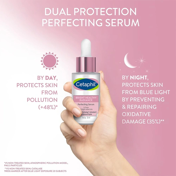 Cetaphil Bright Healthy Radiance Brightening 30ml Glow Serum | GentleBright Technology' with Antioxidant C and Advanced Peptide Removes Darkness & Dullness
