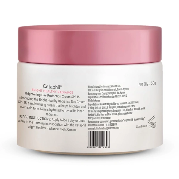 Cetaphil Brightening Day Protection Cream SPF 15-50g With Niacinamide for Uneven Skin Tone, Reduce Dark Spots