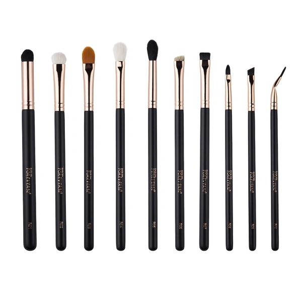 Forever52 Daily Life Forever 52 Daily Life 10 pieces rose gold eye brush set � X079 | for Flawless Eye Makeup | Professional-Quality Eye Brush Set | Soft Synthetic Bristles | ( Pack of 10 )