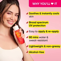 Dot & Key DOT & KEY Watermelon Cooling Sunscreen Body Spray� 110ml | SPF 40 Pa+++ | Sun Protection Lotion | Broad Spectrum | Alcohol Free | Non Greasy & Sticky | Cooling Effect | For All Skin Types