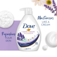 Dove Lavender & Chamomile Go Fresh Body Wash 1L | Relaxing Floral Scent | Gentle Cleansing with Moisturizing Care | Soft, Smooth & Refreshed Skin