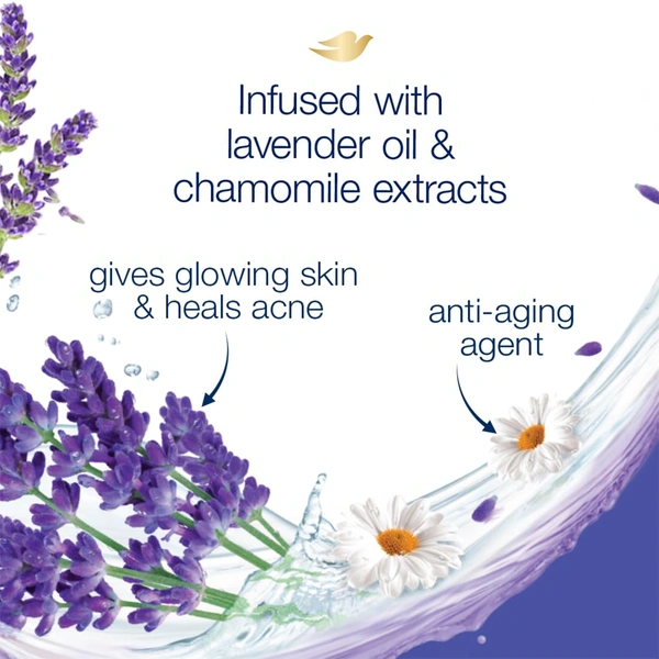 Dove Lavender & Chamomile Go Fresh Body Wash 1L | Relaxing Floral Scent | Gentle Cleansing with Moisturizing Care | Soft, Smooth & Refreshed Skin