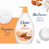 Dove Relaxing Shea Butter & Vanilla Body Wash 1L | Deep Moisturising Shower Gel for Soft, Smooth Skin | Soothing Fragrance | Gentle Daily Cleanser