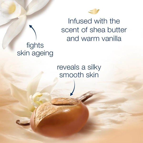 Dove Relaxing Shea Butter & Vanilla Body Wash 1L | Deep Moisturising Shower Gel for Soft, Smooth Skin | Soothing Fragrance | Gentle Daily Cleanser