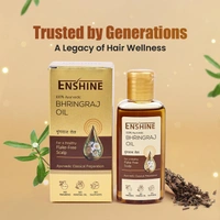 Enshine Bhringraj Hair Oil 60ml | Ayurvedic Hair Oil for Hair Fall & Dandruff Control | Strengthens Roots, Treats Itching & Scalp Folliculitis | Promotes Healthy Hair Growth