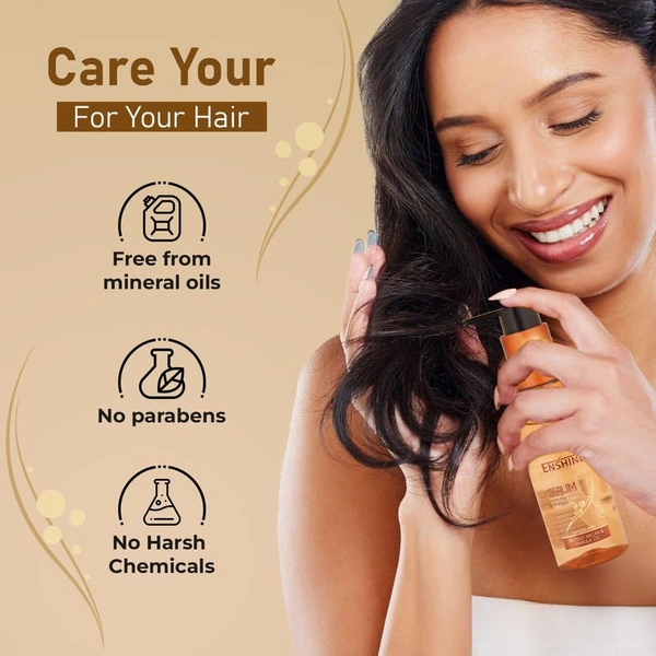Enshine Detangling Hair Serum 110ml | Argan & Marula Oil Hair Serum | Smooth, Frizz-Free Hair | Heat Protectant | Adds Shine & Lustrous Hair | Anti-Frizz Serum