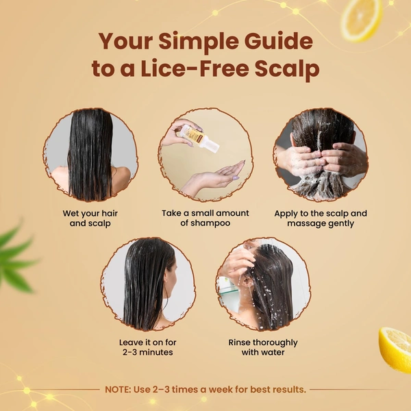 Enshine Lice Clear Shampoo 50ml with Neem & Tulsi for Head Lice Removal | Eliminates Lice, Nits & Eggs | Non-Toxic, Paraben & Sulfate-Free, Gentle Care