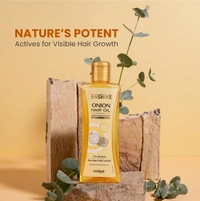 Enshine Onion Hair Oil 100ml | Anti Hair Fall & Hair Growth Oil with Red Onion, Olive & Coconut Oils | Strengthens Roots, Nourishes Scalp, Non Greasy Formula