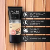 Faces Canada All Day Hydra Matte Liquid Foundation 30ml, Rose Ivory 011 | 3-in-1 Foundation + Moisturizer + SPF 30 | Aloe Hydration, Vitamin C, 10Hr Long Wear Coverage