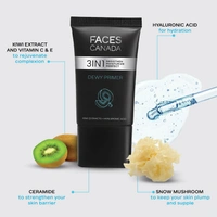 Faces Canada Dewy Primer 30g | Lightweight Hydrating Face Primer | Flawless Dewy Base | Blurs Imperfections | With Hyaluronic Acid, Vitamin C & E | No Alcohol & Parabens