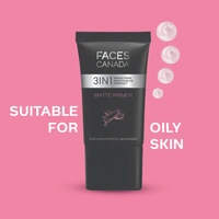 Faces Canada Matte Primer 30g | Oil-Free Matte Finish | Lightweight Gel Face Primer | Smoothens & Moisturizes Skin | With Niacinamide, Hyaluronic Acid & Vitamins | No Alcohol & Parabens