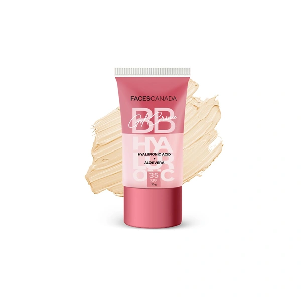 Faces Canada SPF 35 BB Gel Cr�me Light Vanilla 30g | Multitasking BB Cream | Even Skin Tone, Instant Glow | Smooth Matte Finish | Hydrating, Lightweight & Non-Sticky