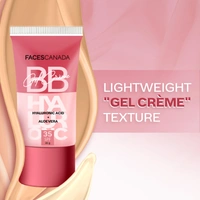 Faces Canada SPF 35 BB Gel Cr�me Light Vanilla 30g | Multitasking BB Cream | Even Skin Tone, Instant Glow | Smooth Matte Finish | Hydrating, Lightweight & Non-Sticky