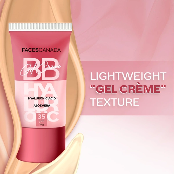 Faces Canada SPF 35 BB Gel Cr�me Light Vanilla 30g | Multitasking BB Cream | Even Skin Tone, Instant Glow | Smooth Matte Finish | Hydrating, Lightweight & Non-Sticky