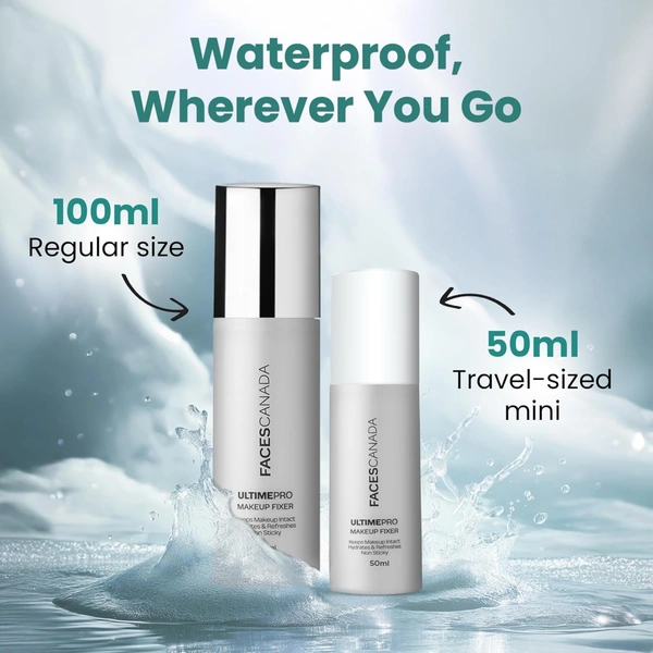 Faces Canada Ultime Pro Makeup Fixer 100ml | Long-Lasting Makeup Setting Spray | Hydrates, Soothes & Refreshes Skin | Alcohol-Free | Hyaluronic Acid & Vitamin E