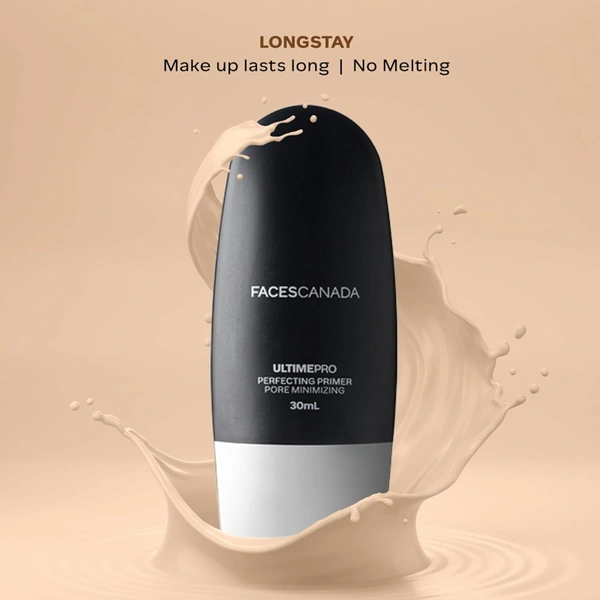 Faces Canada Ultime Pro Perfecting Primer 30ml | Lightweight Pore Minimizing Face Primer | Long Lasting Makeup | Blurs Pores & Fine Lines | Oil Free Matte Look