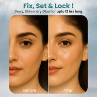 Faces Canada Ultime Pro Shimmer Makeup Fixer 100ml | Long Lasting Makeup Setting Spray | Keeps Makeup Intact | Glamorous Shimmer Finish | Hydrates, Soothes & Refreshes Skin | Alcohol Free