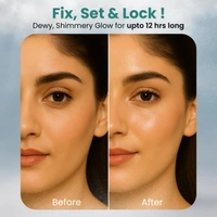 Faces Canada Ultime Pro Shimmer Makeup Fixer 50ml | Long Lasting Makeup Setting Spray | Keeps Makeup Intact | Glamorous Shimmer Finish | Hydrates, Soothes & Refreshes Skin | Alcohol Free